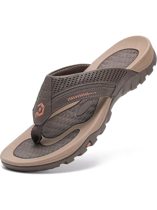 Men\'s Coffee Flip-flops Thongs Sandals Durable Comfort Slippers For Casual main image 5